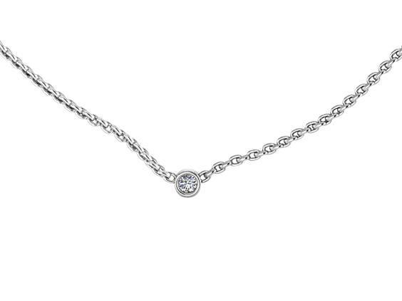 White Gold 14K Pendant Necklace Women 1.00 Carat Gorgeous Round Brilliant Cut Diamond