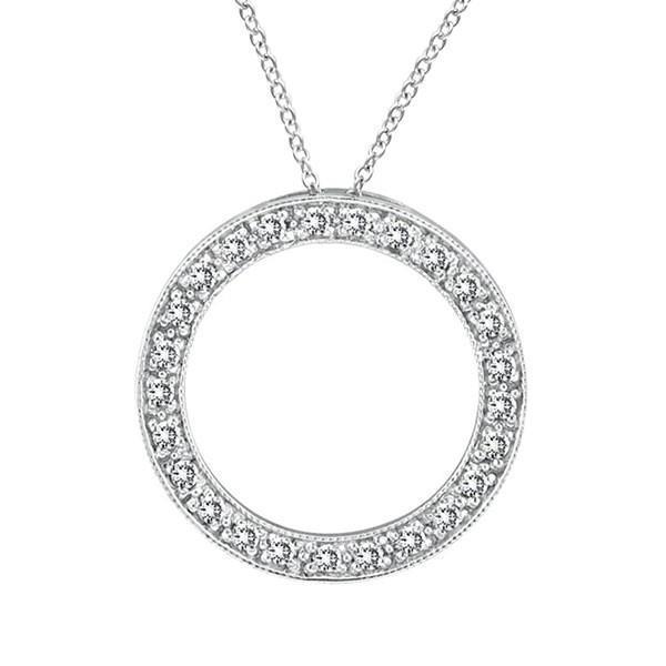 White Gold 14K Gorgeous Brilliant Shaped 2.25 Carat Diamonds Pendant Necklace
