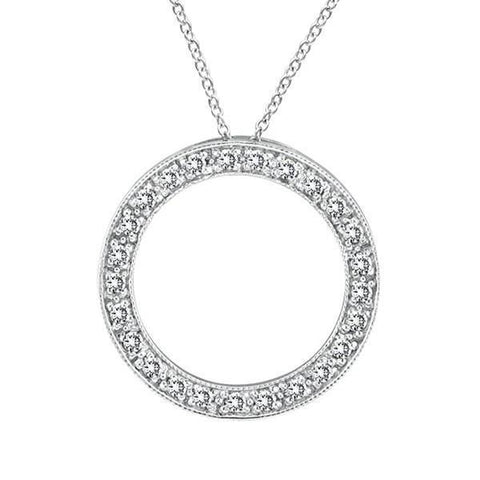 White Gold 14K Gorgeous Brilliant Shaped 2.25 Carat Diamonds Pendant Necklace