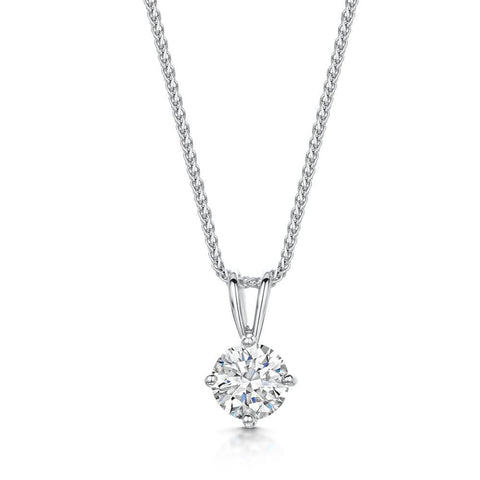 Sparkling 2.50 Ct Diamond Pendant Necklace With Chain White Gold 14K