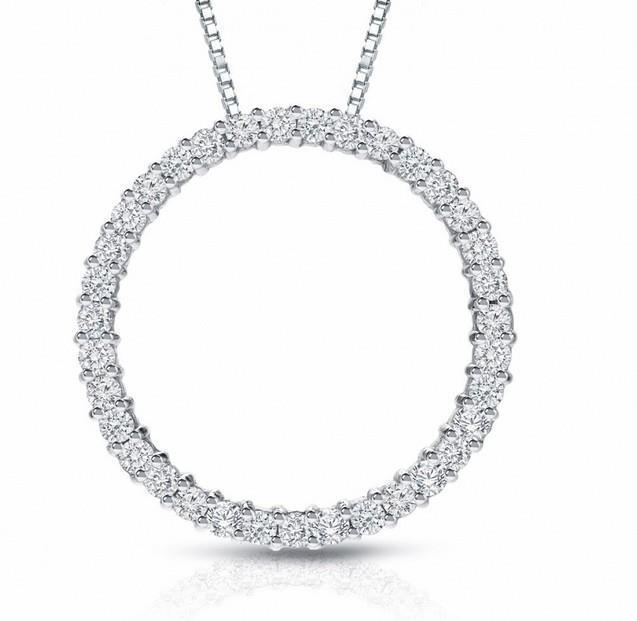 Sparkling Round Diamond 4 Ct. Pendant Solid White Gold Jewelry New