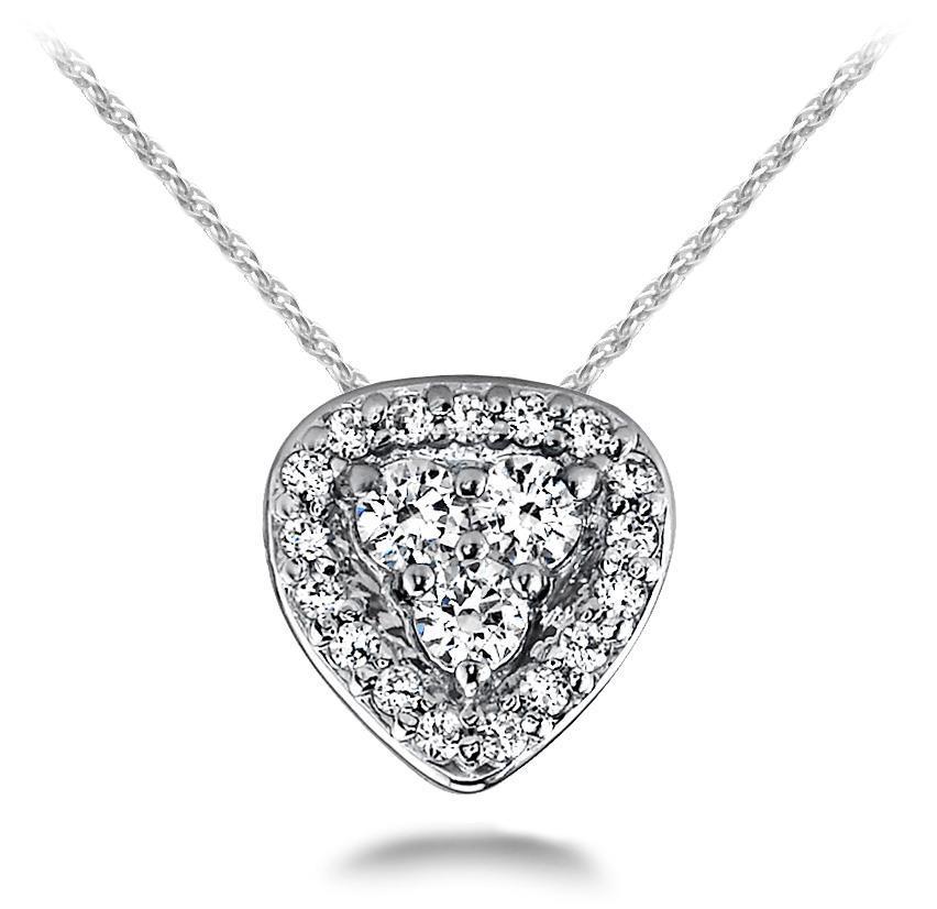 Round Cut 4.70 Carats Diamonds Inverted Teardrop Pendant Necklace