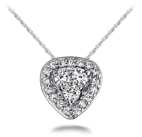 Round Cut 4.70 Carats Diamonds Inverted Teardrop Pendant Necklace