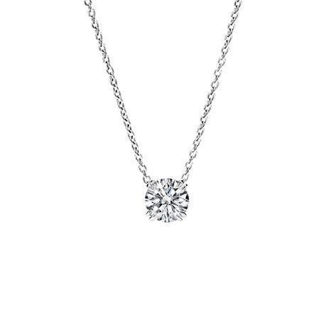 Round Cut 0.50 Carats Diamond Necklace Pendant White Gold 14K Ladies Jewelry
