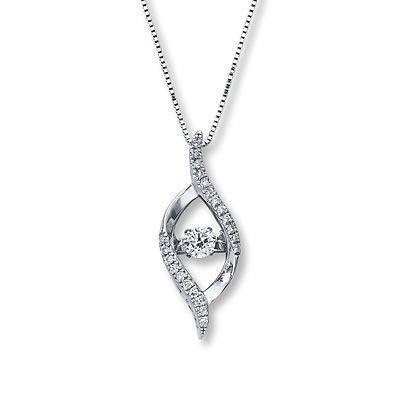 Solid White Gold Jewelry Round Cut 2.00 Carats Diamond New Lady Pendant