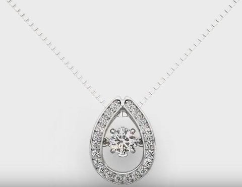 Solid White Gold 14K Jewelry Round Cut 2.00 Carat Diamond New Pendant Necklace