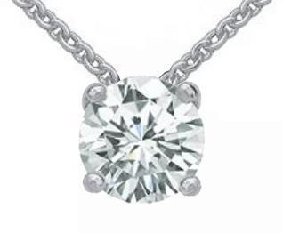 1.50 Cts. Diamond Jewelry Necklace Pendant White Gold