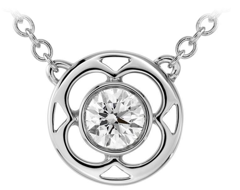 Round Cut 1.50 Ct. Solitaire Diamond Pendant Necklace White Gold 14K
