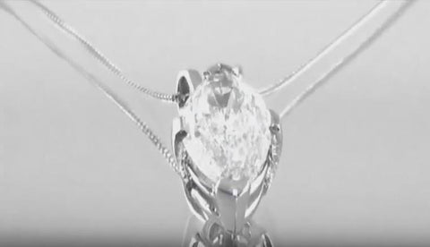 Big Solitaire Marquise Diamond Necklace Pendant White Jewelry 5 Ct.