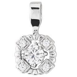1.40 Ct. Round Brilliant Cut Diamonds Pendant Necklace White Gold 14K