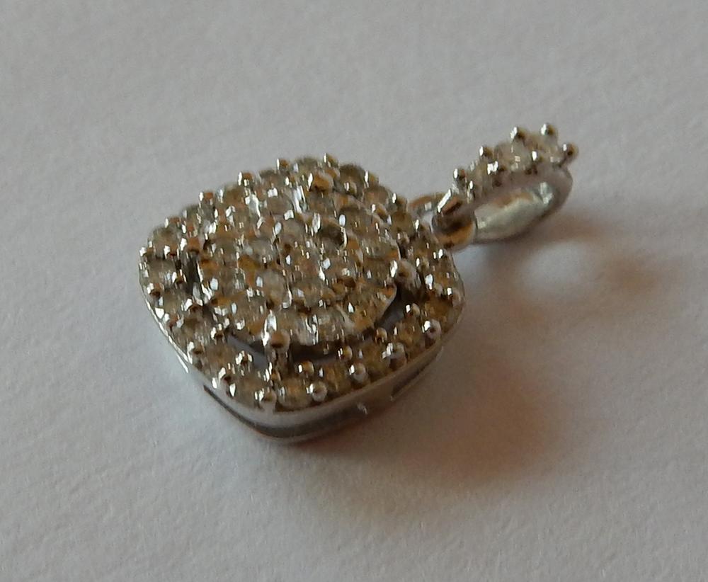 14K Diamond Pendant White Gold 14K 0.75 carats