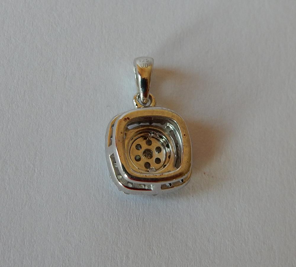 14K Diamond Pendant White Gold 14K 0.75 carats