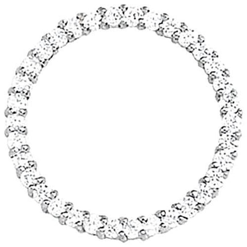 Approx. 1.02 Carat Diamonds Circle Pendant White Gold 14K