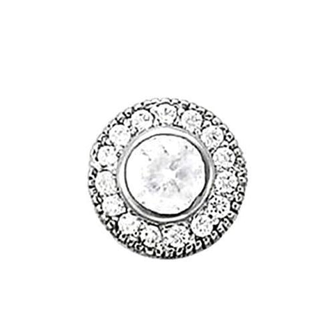 Approx. 0.44 Carat Diamonds Pendant White Gold 14K