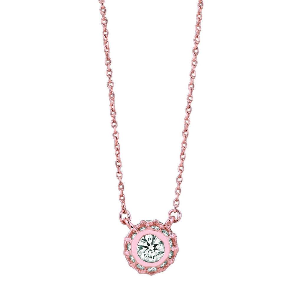 0.5 Carats Diamond Necklace Pendant 14K White