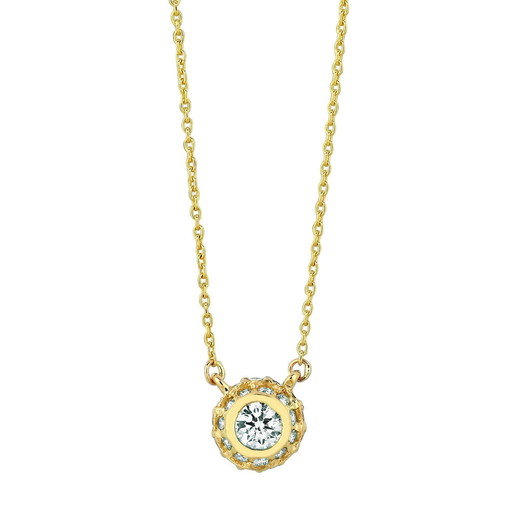 0.5 Carats Diamond Necklace Pendant 14K White