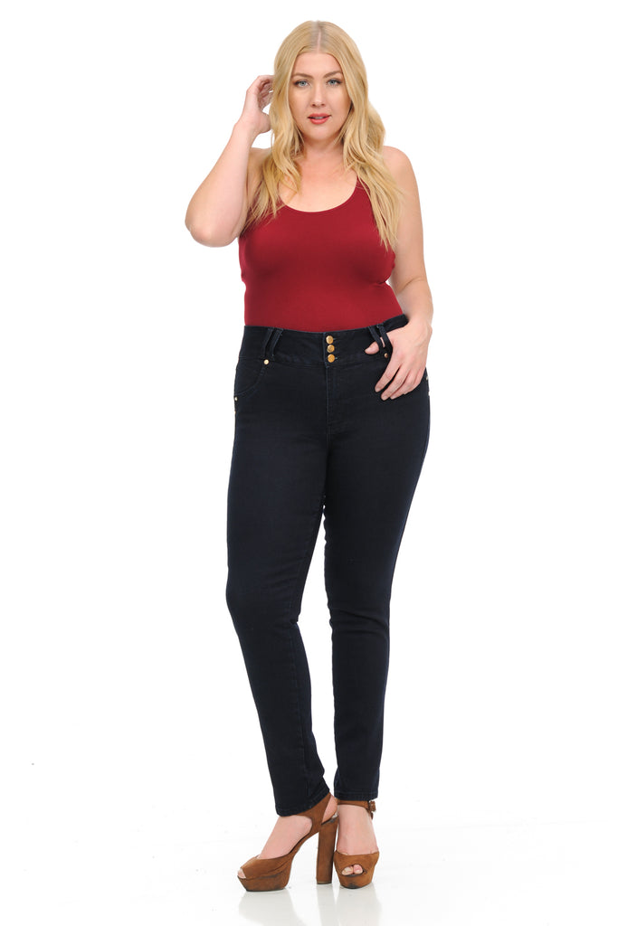 M.Michel Women's Jeans - Plus Size - High Waist - Push Up - Style A10182