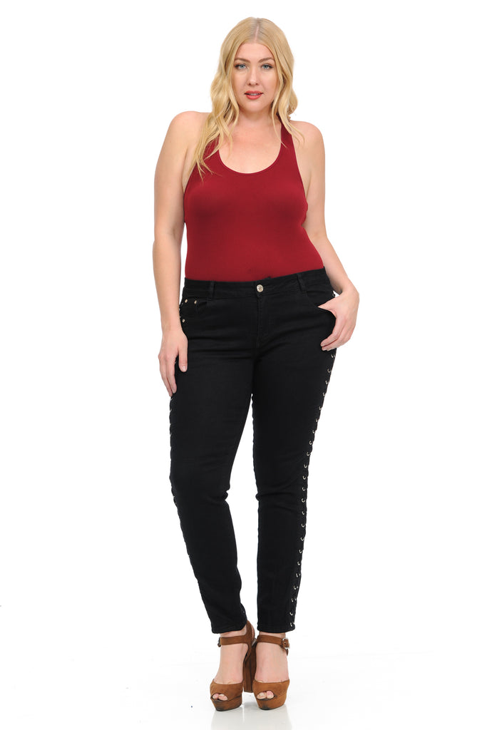 M.Michel Women's Jeans - Plus Size - High Waist - Push Up - Style S6149