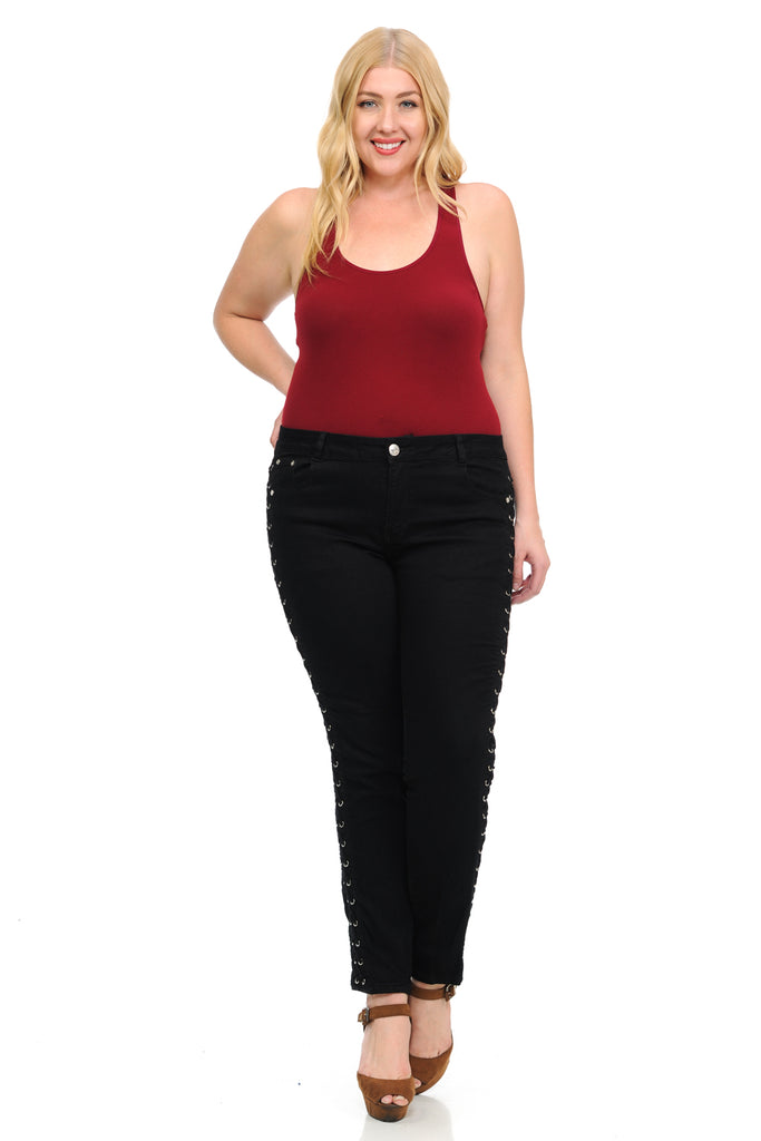 M.Michel Women's Jeans - Plus Size - High Waist - Push Up - Style S6149