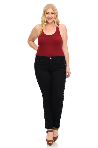 M.Michel Women's Jeans - Plus Size - High Waist - Push Up - Style S6149