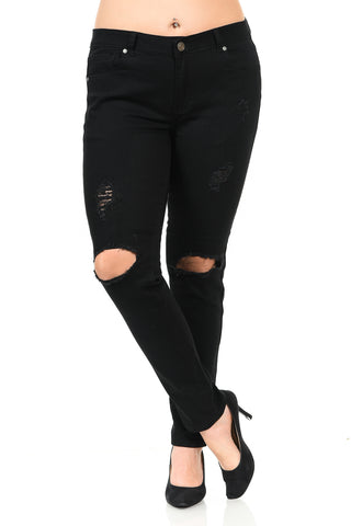 Pasion Women's Jeans - Plus Size - High Waist - Push Up - Style CH082-R