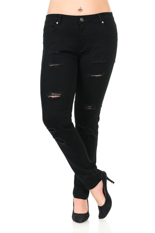 Pasion Women's Jeans - Plus Size - High Waist - Push Up - Style CH089