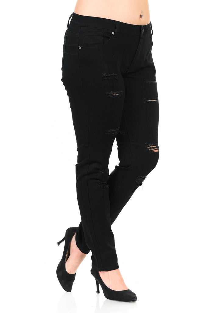 Pasion Women's Jeans - Plus Size - High Waist - Push Up - Style CH089