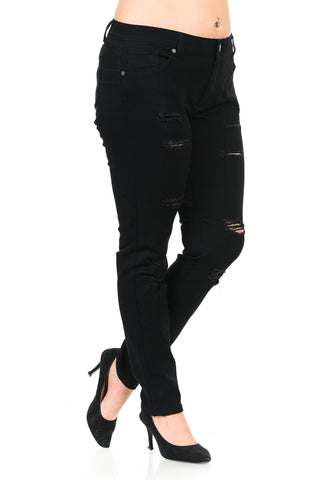Pasion Women's Jeans - Plus Size - High Waist - Push Up - Style CH089