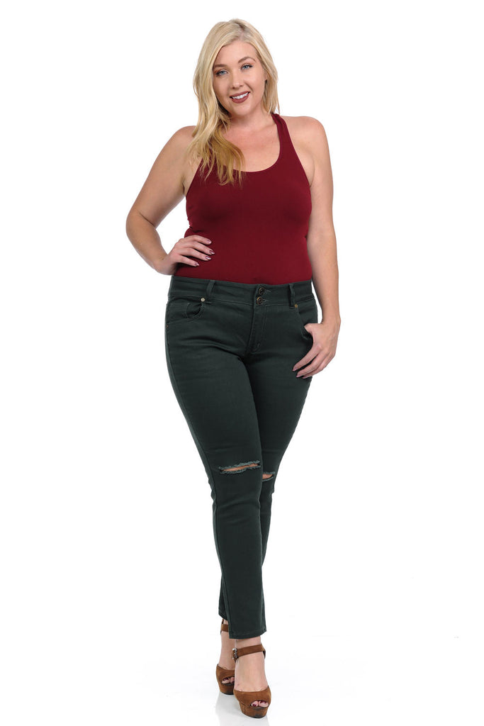 Pasion Women's Jeans - Plus Size - High Waist - Push Up - Style N2801H-R
