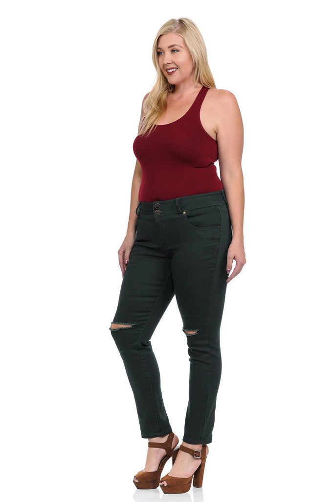 Pasion Women's Jeans - Plus Size - High Waist - Push Up - Style N2801H-R