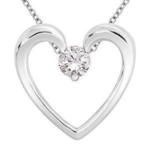 Gorgeous Round Cut Diamond Heart Pendant White Gold Jewelry 1.25 Ct