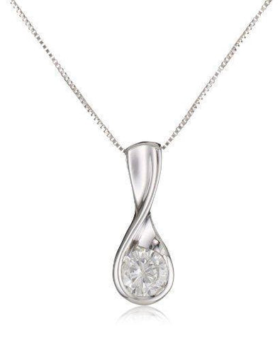 1.00 Carats Solitaire F Vs1 Gorgeous Round Diamond Pendant Necklace White Gold