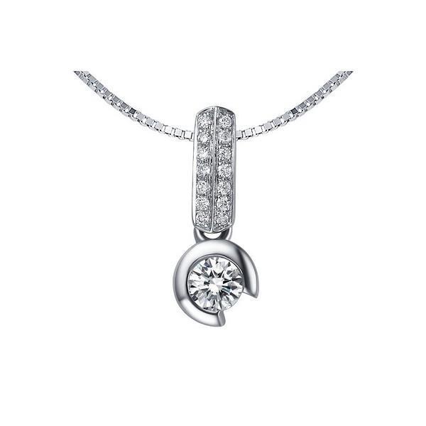 Sparkling Round Cut 1.70 Ct Diamonds Necklace Pendant White Gold 14K