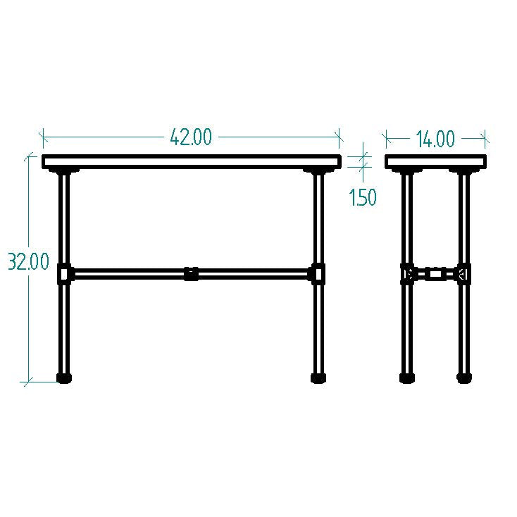 Corvallis Industrial Chic Console Table