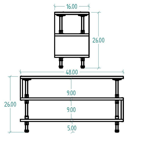 Tucson Modern Industrial TV Stand