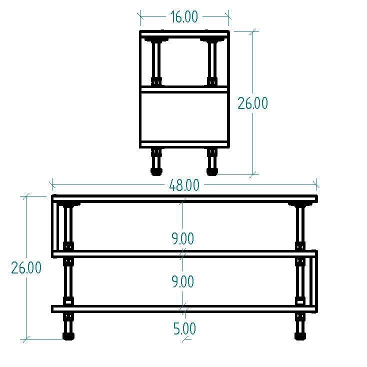 Tucson Modern Industrial TV Stand