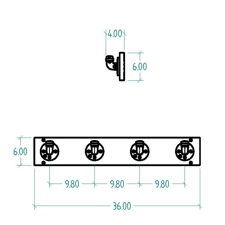 San Antonio Industrial Wall Mounted Coat Rack